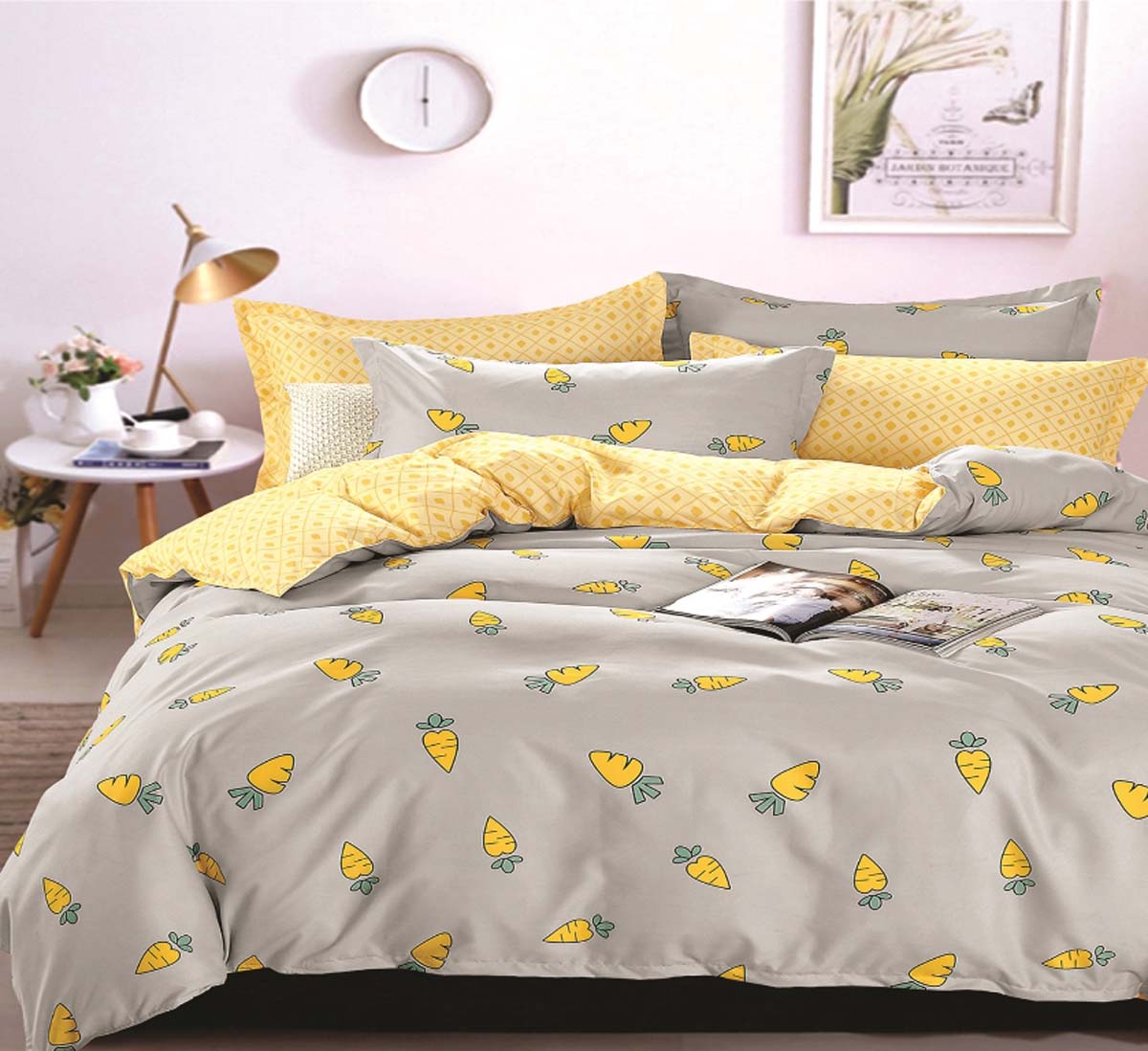 Bộ drap giường 5 món Vivian 160x200+25 cm