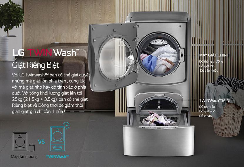 Máy giặt hơi nước và những ưu điểm ít biết